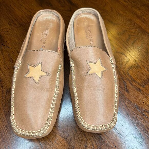 Modavi Moc Leather Driving Moccasin Slip On Size 9 - Picture 1 of 9